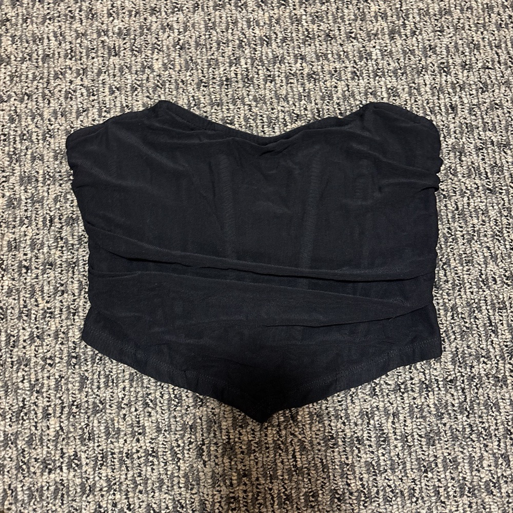 Elegant Black Strapless Top